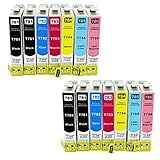 14 Pack Remanufactured Inkjet Cartridge Replacement for Artisan 50, Stylus Photo R260, Stylus Photo R280, Stylus Photo R380, Stylus Photo RX580, Stylus Photo RX595, Stylus Photo RX680