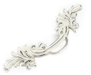 4 Pcs 2.5" Shabby Chic Pull Handles Dresser Drawer Knob White Silver Rustic Kitchen Cabinet Handle Furniture Hardware 64mm