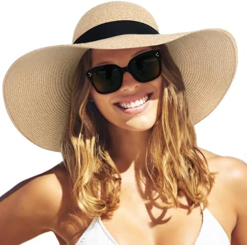 FURTALK Womens Wide Brim Sun Hat with Wind Lanyard UPF  display picture 3