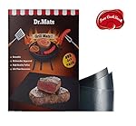 Dr.Mats Ultimate Non-Stick Grill & BBQ Mat - 100% BPA-Free PTFE Material, 500°F Heat Resistant, Dishwasher Safe 15.74"x 13" Baking Mat, Compatible With Electric, Charcoal & Gas Grills- FREE BBQ EBook