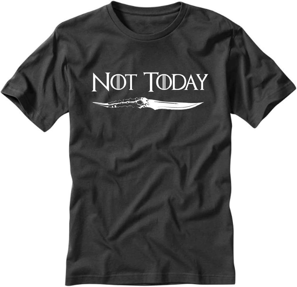 Game of Thrones Arya Not Today Black T Shirt (Black, XL)
