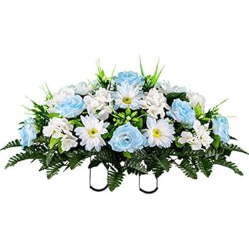 Amazon.com: Sympathy Silks Artificial Cemetery Flowers ...