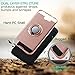 Galaxy J3 Emerge/J3 Mission/J3 Eclipse/J3 Luna Pro/Amp Prime 2/J3 Prime/Express Prime 2 Case with Screen Protector,AnoKe 360 Degree Rotating Ring Holder Kickstand for Galaxy J3 2017 ZS Rose Gold