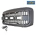 EAG Replacement Super Duty ABS Grille - Charcoal Gray - With Amber LED Lights for 1999-2004 Ford F-250 F-350 Super Duty