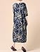 Mordenmiss Women's Printing Dress Travel Line Clothing (Large, Style 5-Dark Blue)