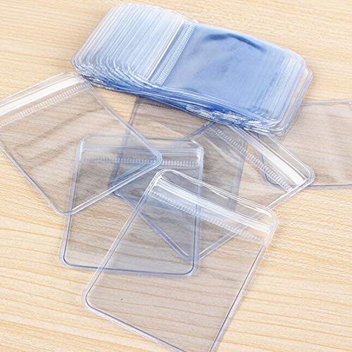 Wrap Bag - 100x Clear Pvc Plastic Coin Bag Case Wallets Storage Envelopes Seal Bags Gift Package - Organizer Bags Bubble Lamp Soap Washing Wrap Gloves Display Shrink Gift Baskets Boxing
