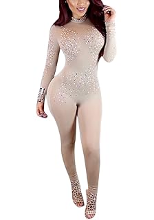 sheer rhinestone jumpsuit