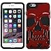MyBat APPLE iPhone 6 Plus Skullcap Hybrid Protector Cover - Retail Packaging - Black/Red