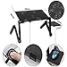 Azadx Notebook Computer Stand, Adjustable Aluminum MacBook Laptop Desk, Portable Home Use Executive Office Assembled Folding Table, Light Weight Ergonomic TV Bed Lap Tray (Black, Stand with Fan)thumb 4