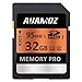 32GB SD Card, AUAMOZ Memory Pro Class 10 SDHC UHS-I Memory Card for Camera, Camcorders and Computer, U3 up to 95 MB/s, 10 Class SDHC UHS-I Card (Orange/Black)