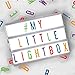 Light Box LED Sign Complete Message Board Set | 265 Tiles of Letters, Numbers & Emojis | Wall Mount | USB or Battery Powered | Giftable For All Ages | Gift Wrap Available