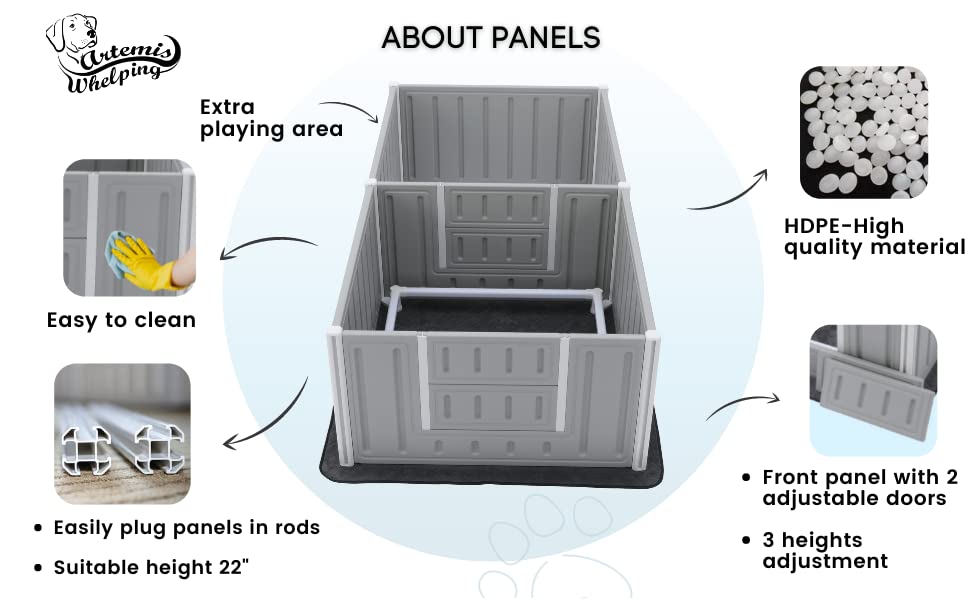 Artemis Whelping Box For Dogs And Puppies Large Birthing Supplies