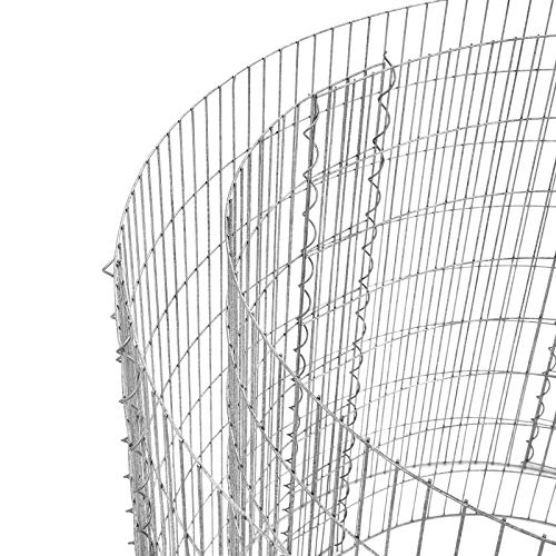 SONGMICS Gabione, runde Ziergabione, Steingabione aus Metall, Steinkorb, 2,5 x 10 cm engmaschiges Gitter, Drahtzaun aus… – Bild 5