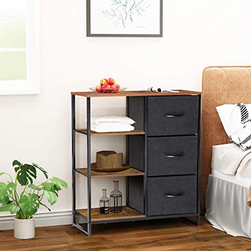 Kamiler Fabric Storage with Drawers and Shelves, Dresser
