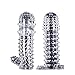 UINO Wearable Crystal C-ondoms Two Different Styles Body P-enis Massage Attachments for Men -- Make Women Easy Or-gasm and Make Men Delay Eja-culation Time C-ondom (2Pcs/set)