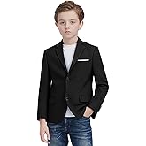Boys' Blazer Suit Jacket Formal Sport Coats Solid Color Tuxedo Blazers for Boy Dinner Party Or Prom