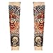 2 Pieces Small Size Fake Nylon Temporary Fake Tattoo Sleeves Arm Stockings Cover Goth Punk Cool