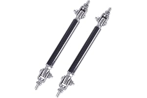 idain One Pair Adjustable Front Bumper Lip Splitter Strut Tie Bar Strut Rod 75mm,Carbon Fiber