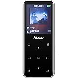 Bluetooth 4,0 MP3 Player, M.way 8GB MP3 Player mit Schrittzähler/ FM Radio/ Touchscreen/ 55 Stunden Wiedergabe/ HiFi Lossless Sound Musik Player/ 1,80 TFT Bildschirm, Digital Kinder MP3 Spieler unterstützt erweiterbar Max bis 64GB SD, Kopfhörer und Sport Armband enthalten