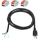 Amazon.com: 14 AWG 12 Feet AC Power Cord Pigtail 3-Wire Stripped End