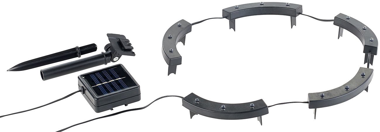 Lunartec plant light: Continuous solar light for plants. 15 LEDs, twilight sensor, IP44 solar plant light.