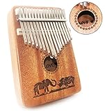 Kalimba 17 Key Thumb Piano, Finger Piano/Mbira 17 Tone Musical Toys with Tune-Hammer and Study Guide, Christmas Day Birthday Gifts Idea for Boyfriend, Girlfriend, Child