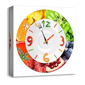 Canvas Wall Art Abstract Cute Clock...