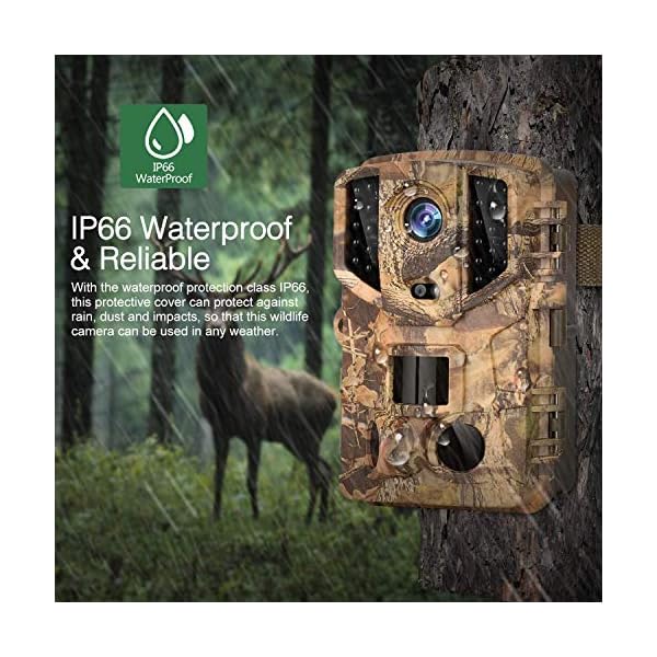 MKIU Wildkamera, 20mp 1080p Wireless Jagd Trail Kameras, 0,2s Auslösezeit Ip66 Wasserdichtes Design Für Home Outdoor… – Bild 7