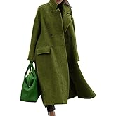 CHARTOU Women Oversized Long Winter Coats Warm Wool Blend Pea Trench Coat Overcoat