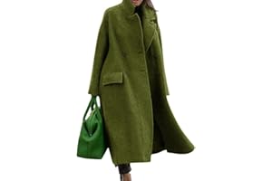 CHARTOU Women Oversized Long Winter Coats Warm Wool Blend Pea Trench Coat Overcoat