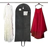 TOP QUALITY Breathable 60″ Garment Bag for Dress/Wedding Party Dress, Lightweight, Easy Carrying Shoulder Straps, Window For Viewing, PVC Card Holder, Anti-Moth Protector, Water Res, #5 Zipper