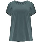 SHEEP RUN Womens Merino Wool T Shirt Breathable Wicking Hiking Yoga Loose Fit Base Layer Shirt