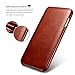 Icarercase Leather Case with Flip Opening Cover in Curved Edge Design and Side Hidden Magnetic Snap for iPhone 8/7 Plus - Brown