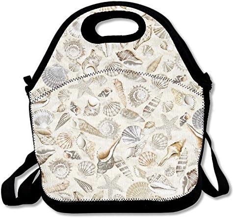 MAGGIE SALAS Beach Shells Design Convenient Lunch Bag Travelling Picnic Storage Bags Backpack Handbag