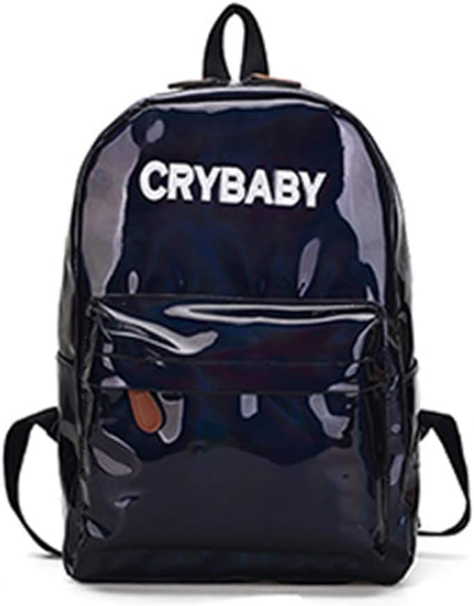 PU Holographic Flash Solid Waterproof Travel School Backpack for Teenage Girls