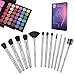 Makeup Brushes, SOLVE 12pcs Makeup Brush Set Premium Synthetic Silver Foundation Concealer Blending Eye Shadows Face Make up Brush Sets with Box