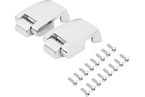 WOWTK Tour Pack Hinges, Razor Chopped King Luggage Hinges fits for Harley Touring and Trike Models Road King FLHR Road Glide FLTRX Street Glide FLHX Electra Glide FLHT 1988-2013,Chrome