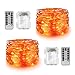 YIHONG 2 Sets Orange Fairy String Lights Battery Operated,16.4ft 50Leds Twinkle Firefly Lights with Remote Control Fairy Lights for Halloween Christmas Bedroom Patio Wedding Party Indoor Outdoor Decor