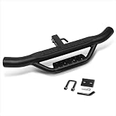 PM PERFORMOTOR Universal 36" Wide X 4" OD Black Steel Trailer Towing Drop Hitch Step Bar Rear Bumper Guard Fits 2 Inch Receiver