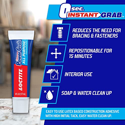 Loctite Power Grab Express All Purpose Construction Adhesive, Versatile
