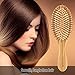 Natural Wooden Hair Brush – pureGLO Bamboo Bristle Detangling Hairbrush for Women Men and Kids - Reduce Frizz, Massage Scalp for Straight Curly Wavy Dry Wet Thick or Fine Hair