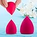 4-pack Makeup Sponge Makeup Blender Foundation Sponge Concealer Sponge Applicator Sponges for BB Cream and Liquid Foundation (Red)