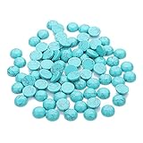 JJG 20pcs 8mm Natural Stone Round Cabochons Flatbacks Turquoise Gemstone Dome Cameos