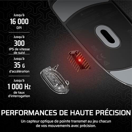 M55 Souris de Jeu FPS Légère et Filaire – Noir