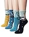 OSABASA Womens Art Patterned Casual Crew Socks(KWMS0329)
