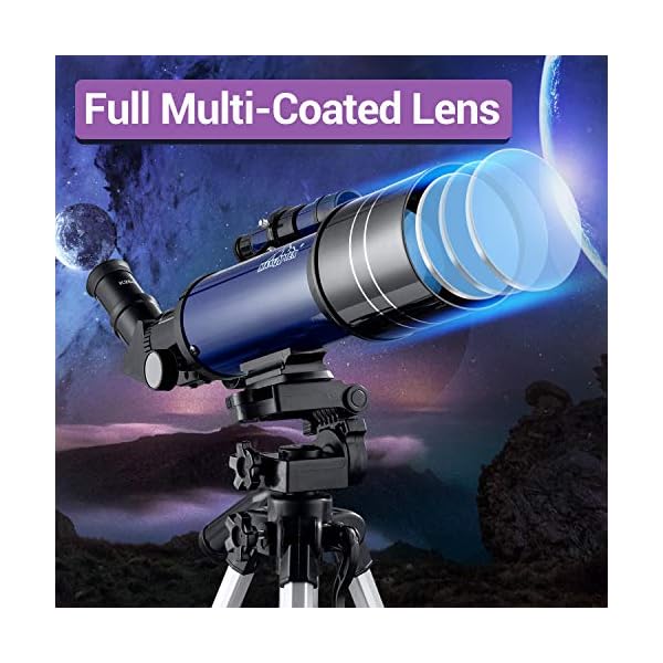 F400-70MM Astronomisches Teleskop mit Stativ, AZ-Halterung FMC Optisches Refraktor-Glas-Teleskopen Fernrohr für Kinder… – Bild 4