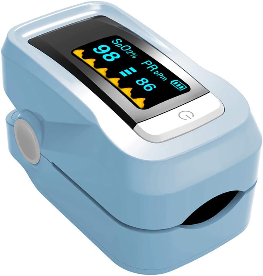 YUEHG Finger Pulse Oximeter with OLED Display and Lanyard Spo2 Monitor for Child and Adult