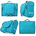 Heavy Duty Waterproof Hanging Toiletry Bag - Travel Cosmetic Makeup Bag for Women & Shaving Kit Organizer Bag for Men - Large Size: 10.2 x 4.5 x 8.5 Inch (Blue)