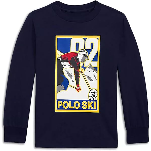 POLO RALPH LAUREN Men's Polo Ski Cotton Long-Sleeve Tee (US, Alpha