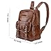 Leather Backpack for Women SNUG STAR Vintage School Bag Students Book Bag Satchel Purse(Brown)